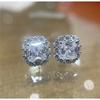 CC Fine Stud Earrings For Women Party Wedding Accessories Yellow White Pink Cubic Zirconia 925 Silver Needle CCE668