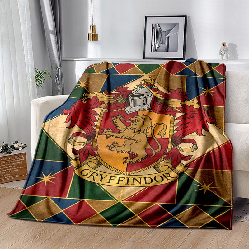 Gryffindor House Crest Poster - Hogwarts School of Witchcraft and WizardryPrint Blanket, Soft Blanket For Sofa Office Bed And Travelling Dau