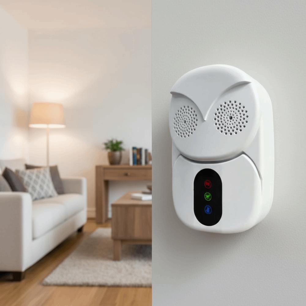 AI Smart Chip Ultrasonic Rodent Repeller Cyclical Frequency Pest Repeller Outdoor Use