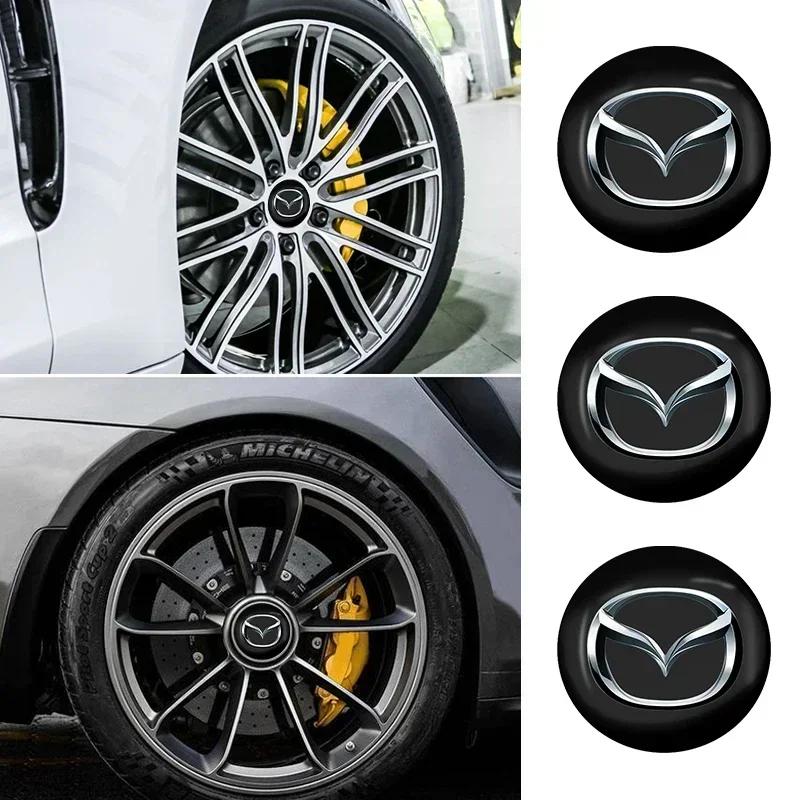 4ks 56mm Samolepky na středové krytky kol auta Znak Odznak Nálepka Pro Mazda 2 3 5 6 M5 Ms CX-4 CX-5 CX6 M3 M6 MX3 MX5 Příslušenství