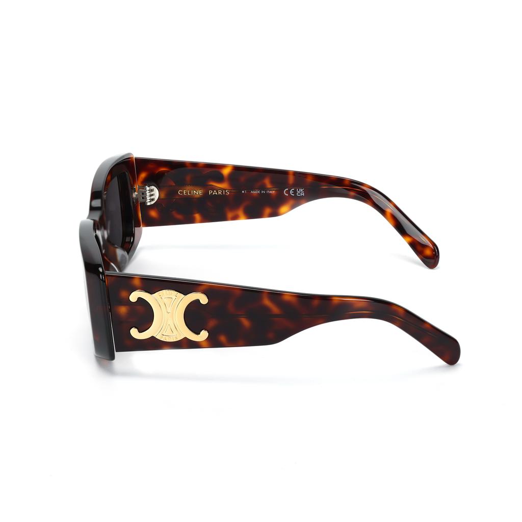 Celine Logo Design Square Sunglasses Women Sunglasses Tortoise CL40282U5352A