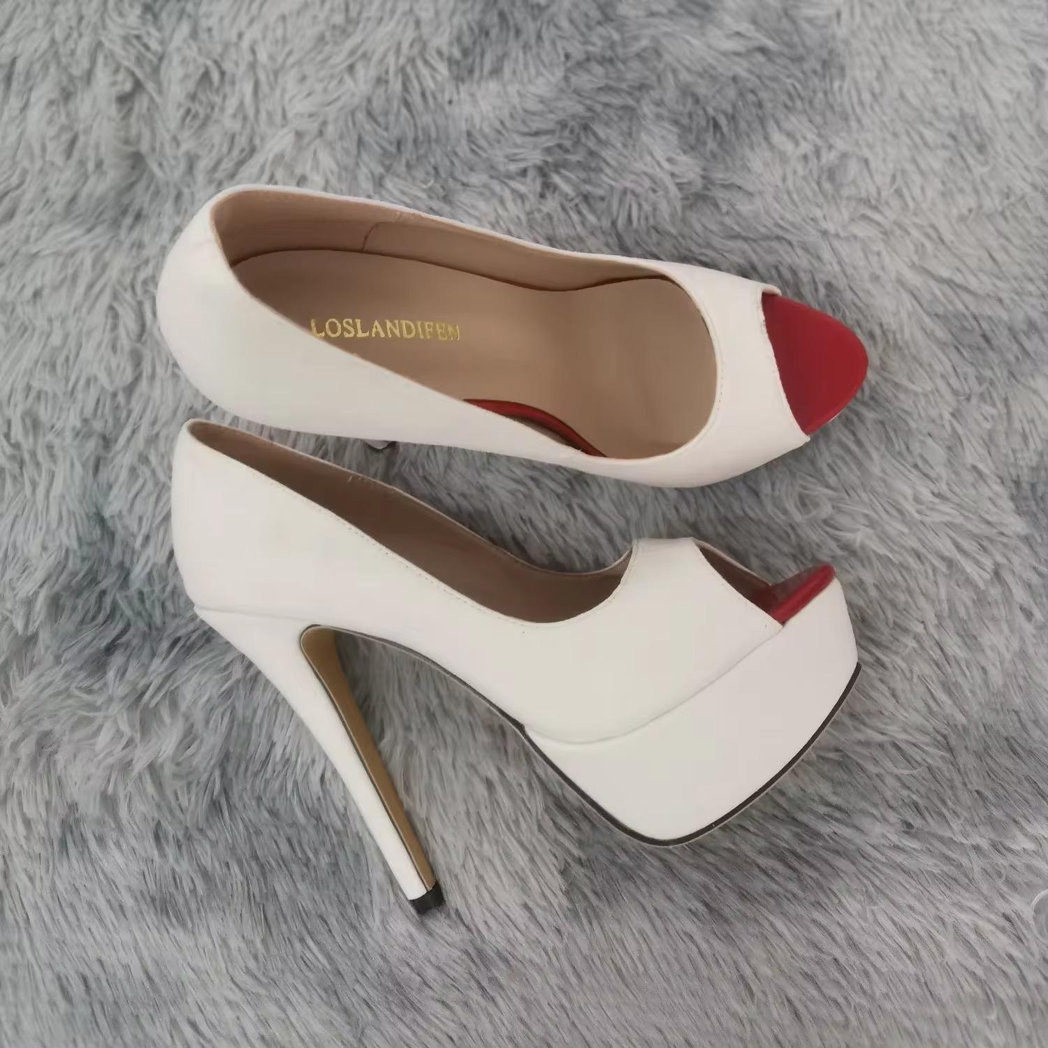 

Loslandifen женские туфли-лодочки модные сексуальные туфли на высоком каблуке с открытым носком бархатные туфли-лодочки на платформе женские вечерние черные вечерние клубные красные свадебные туфли 42 белый