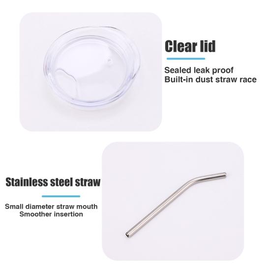2oz Mini Tumbler Shot Glass with Straw Lid Stainless Steel Sublimation Tumblers Double Wall Vacuum Insulated Cups for Cocktails Juices Coffee