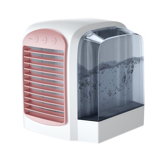 Cooling Fan Personal Air Conditioner with Water Tank 3 Speeds Strong Airflow Low Noise Desktop Air Cooler Fan Mist Maker