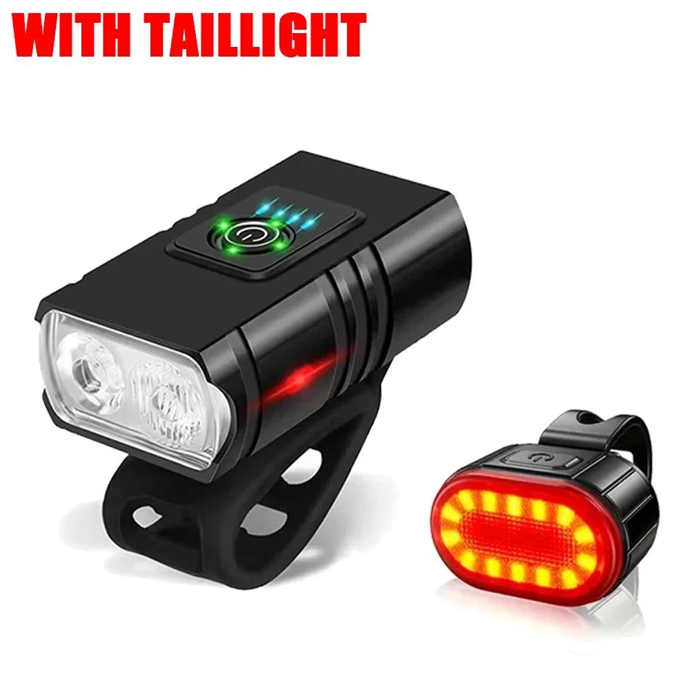 9 LED Bicycle Headlight USB Rechargeable Bike Lamp Super Bright Handlebar Lights Outdoor Waterproof Cycling Front Light