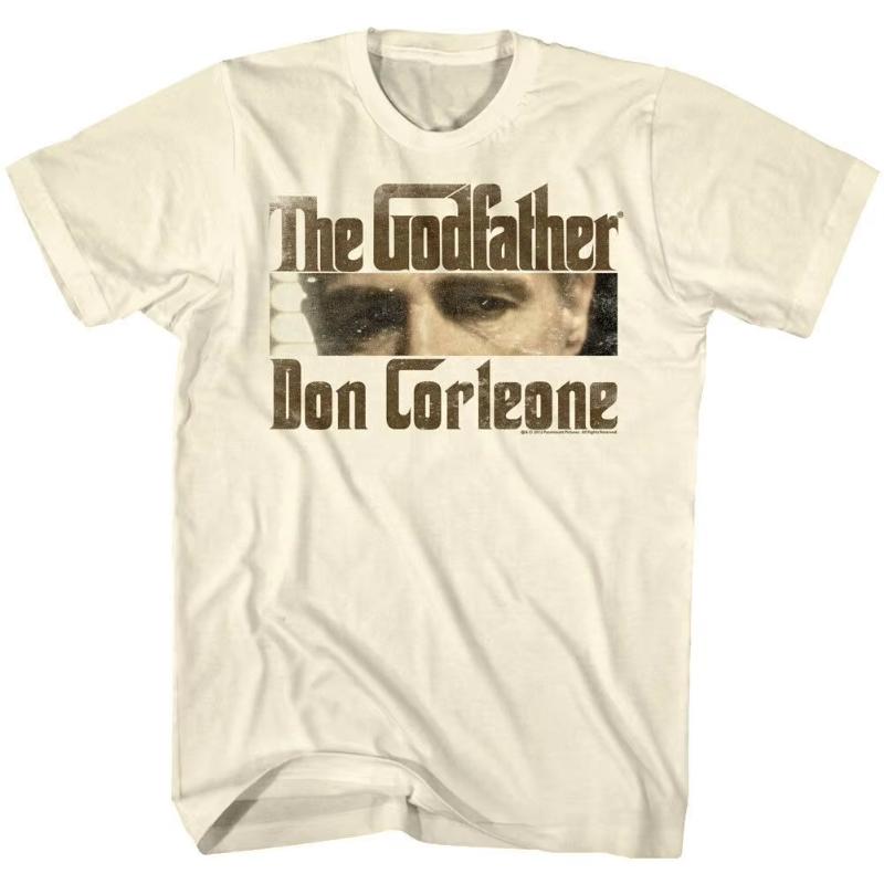 The 2025 summer fashion godfather Corleone printed short-sleeved loose trendy T-shirt cotton streetwear for men and women