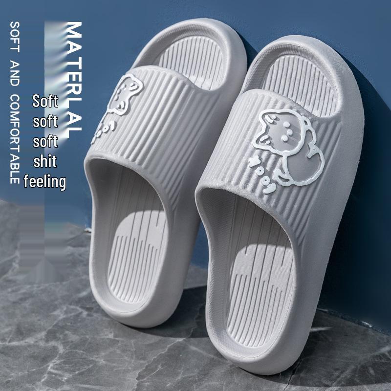 Šťastné červené protiskluzové koupelnové pantofle pro páry - Měkká, silná podrážka pro letní svatby