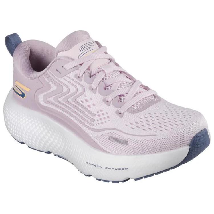 Skechers Go Run Max Road 6 Comfortable Low-Top Running Shoes Women Sneakers Pink 172078-MVE