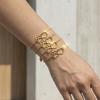 Gold-Plated Stainless Steel Cat Paw & Heart Clasp Chain Bracelet - European & American Style Fashion Jewelry