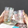 300ml/380ml Colorful Glass Glacier Cup Simple Household Light Luxury Tree Pattern Beer Cup  Drinkware Drinking Bottle