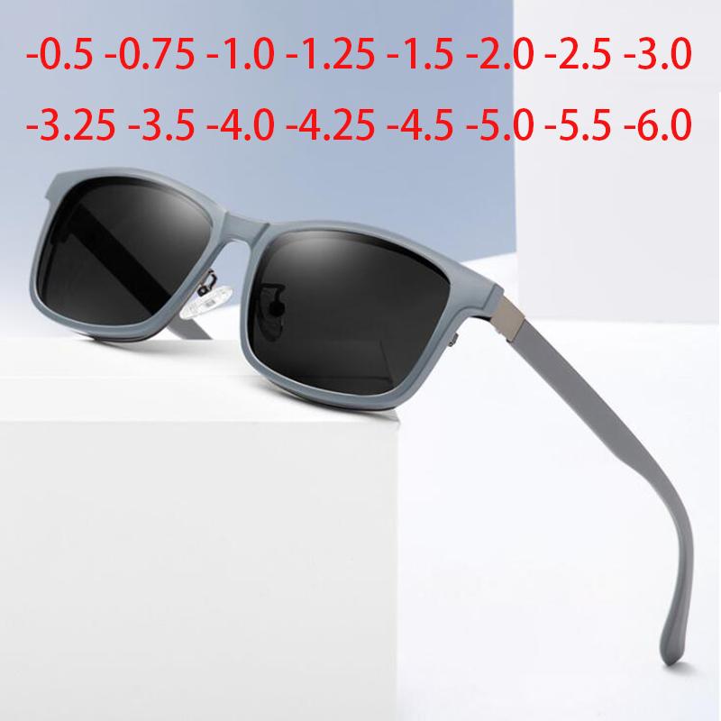 Jessica Chen Men's Square Magnet Clip On Eyewear Optical Prescription 0 -0.5 -0.75 To -6.0 Wo Myopia Clear Lens With Clip Sunglasses Cm