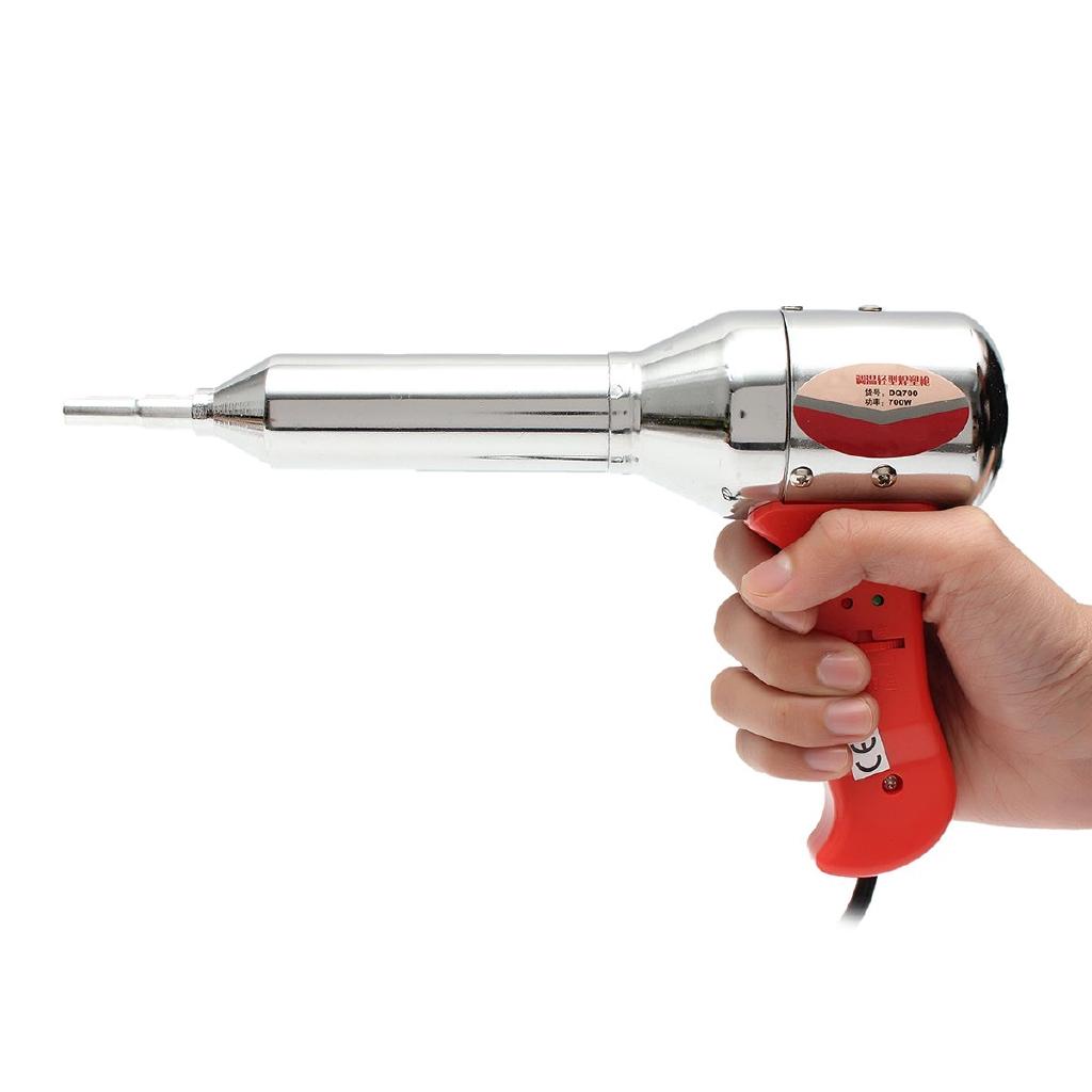 700W AC 220-240V Red Plastic Hot Air Welding Gun Temperature Heat 100-450 Degree with Ceramic Heater