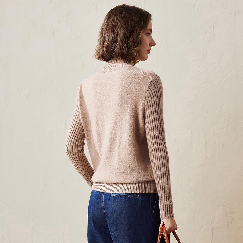 Komou Boca Women's Thickened Cashmere Half-Turtleneck Sweater