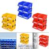 6 Pieces Hardware Storage Organizer Stackable Bin Container with 4 Connect Pillars Garage