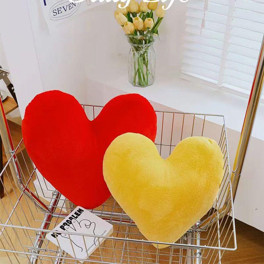 Creative Gift PP Cotton Heart Plush Pillow Heart Shape Fluffy Soft Pillow 30cm Soft Stuffed Pillow Valentines Day