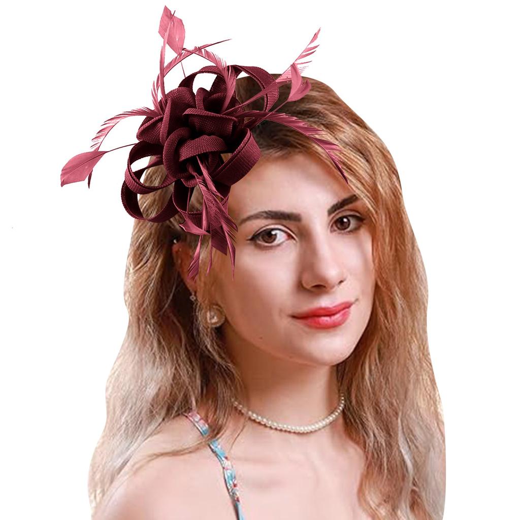 Hair Clip Flowers For Women Fascinators For Women High Tea Party Hats Cocktail Wedding Headware Bridal Headpiece