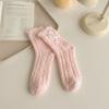 Bowknot Middle Tube Socks Thicken Floor Socks Cute Women's Socks  Winter