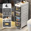 Waterproof Ultra-Narrow Storage Cabinet for Bathroom, Kitchen, and Refrigerator Gaps