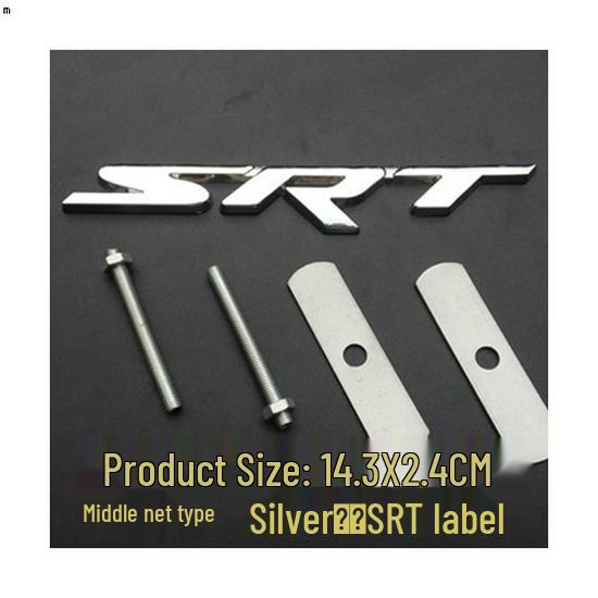 3D Metal SRT Grille Emblem - Perfect for Great Wall, Jeep, Dodge - Personalized Car Decoration Sticker