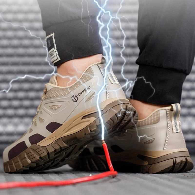 Indestructible Work Sneakers Men Insulation Work Shoes 6KV Plastic Toe Work Safety Boots Anti-Smash Protective Safety Shoes Men