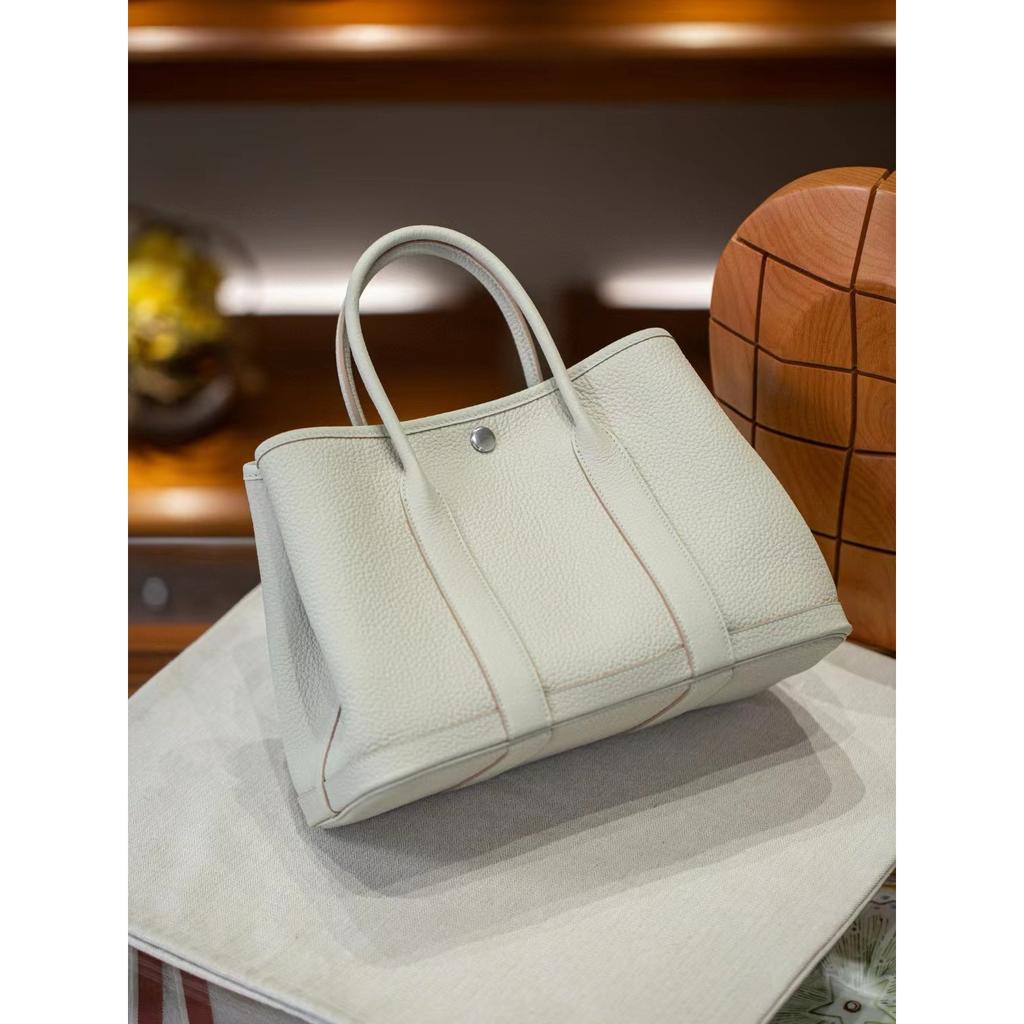 25 Years of New Garden Bag, First-layer Cowhide Tote Bag, Large-capacity Shopping Bag, Versatile Commuter Handheld Women's Bag