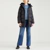Levis Solid Color Hooded Long Sleeve Drawstring Down Jacket Women outerwear Black A0683-0000