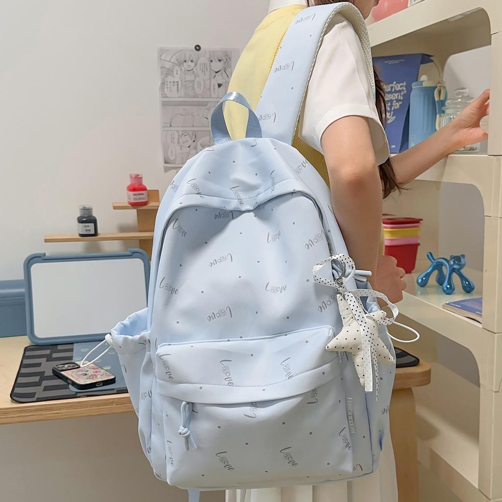 Schoolbag Japanese ins high value fresh simple backpack junior high school student schoolbag women travel lightweight versatile backpack