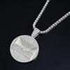 Men's Hip Hop Last Supper Pendant Necklace with 14mm Rhinestone Cuban Chain