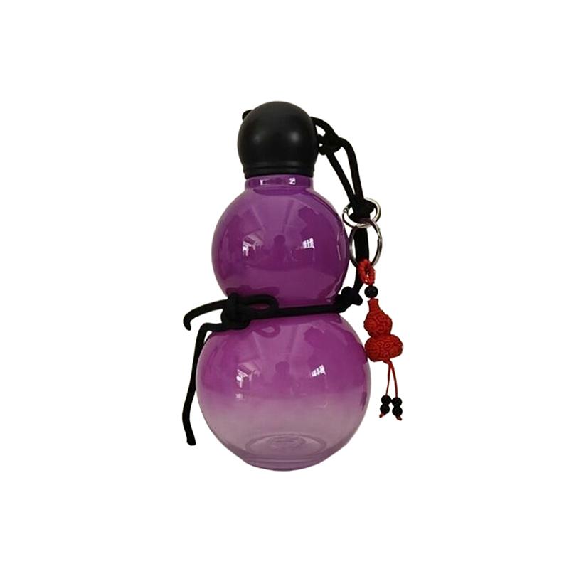 

Бутылка для воды из тыквы большой емкости, винтажная удобная чашка, креативная чашка для воды в китайском стиле, для путешествий, упражнений, питьевая бутылка фиолетовый