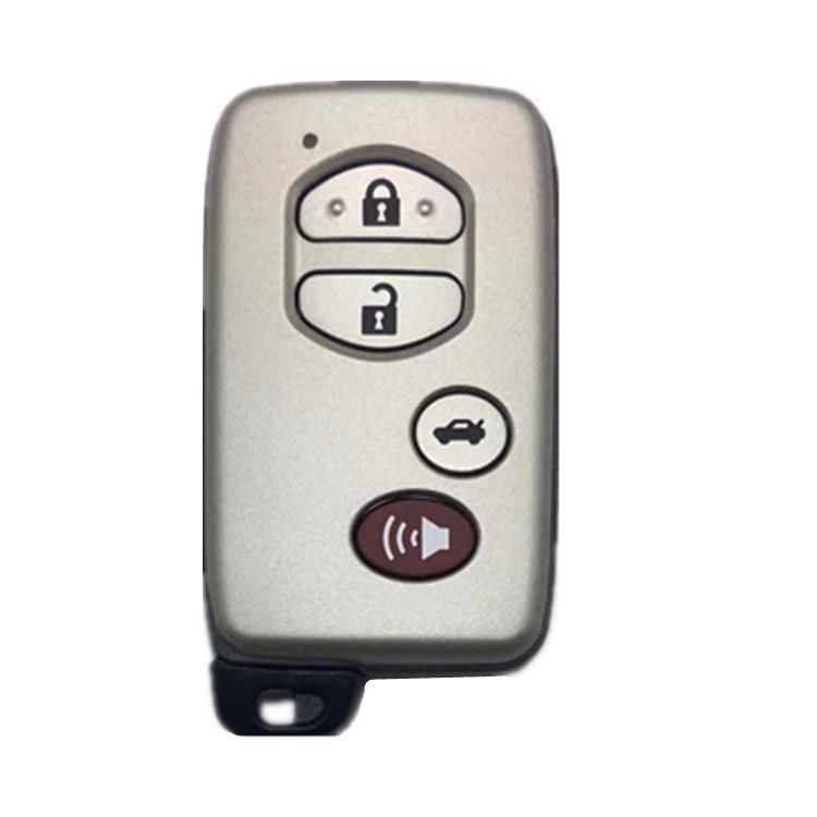 Toyota 3+1 Button Silver Smart Car Key Shell