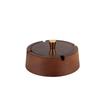 1pc New Chinese-style Solid Wood Ashtray with Lid and Anti-fly Ash, A High-end Creative Decoration for Home Office Living Room