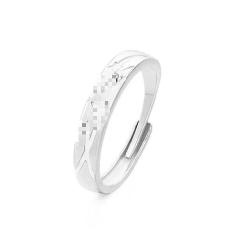 Popular Luminous Meteor Shower Star Couple Rings - Elegant Light Luxury Gift for Student Girlfriends