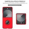 Ultra Thin Matte Feel Metal Rotatable Ring Holder Phone Case for Samsung Galaxy Z Flip 7 7FE 6 5 4 3 Shockproof Protect Back Cover