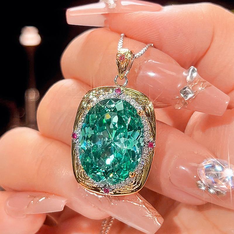 Jewelry Simulation Bird'S Nest Chepala Green Jewelry Light Luxury Premium Set 15 * 20-10-12