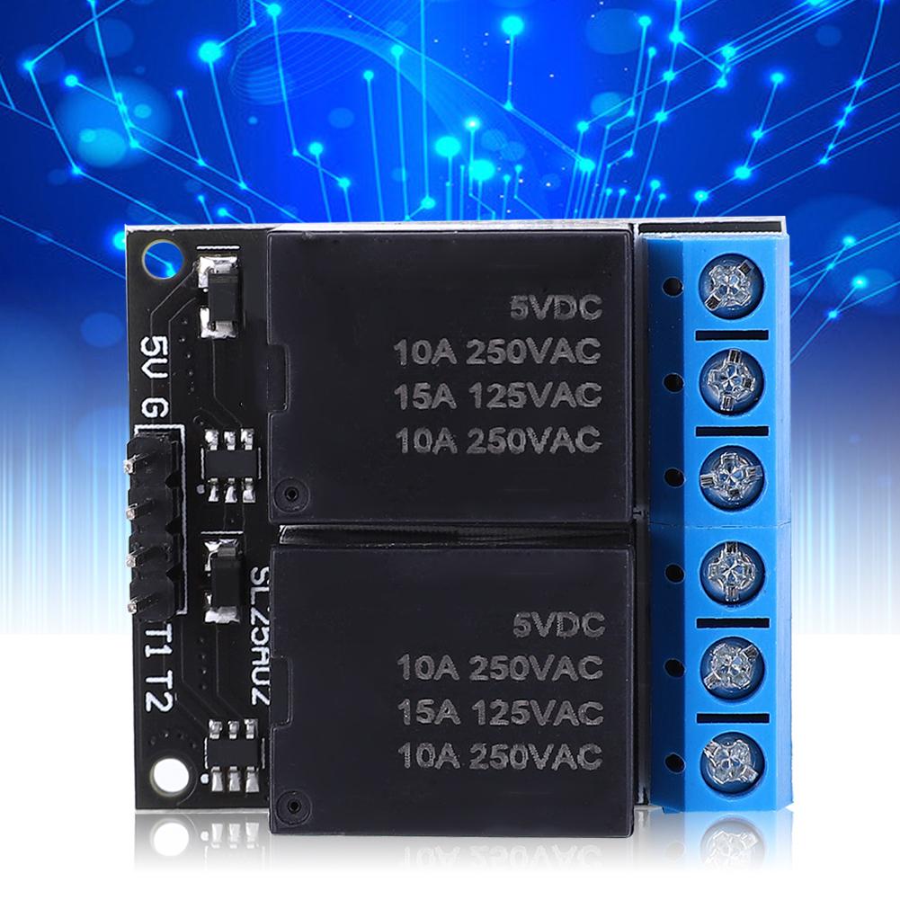 SL25A02 5V 2 Channel Bistable Self Locking Relay Module Single Chip Low Level Control Switch