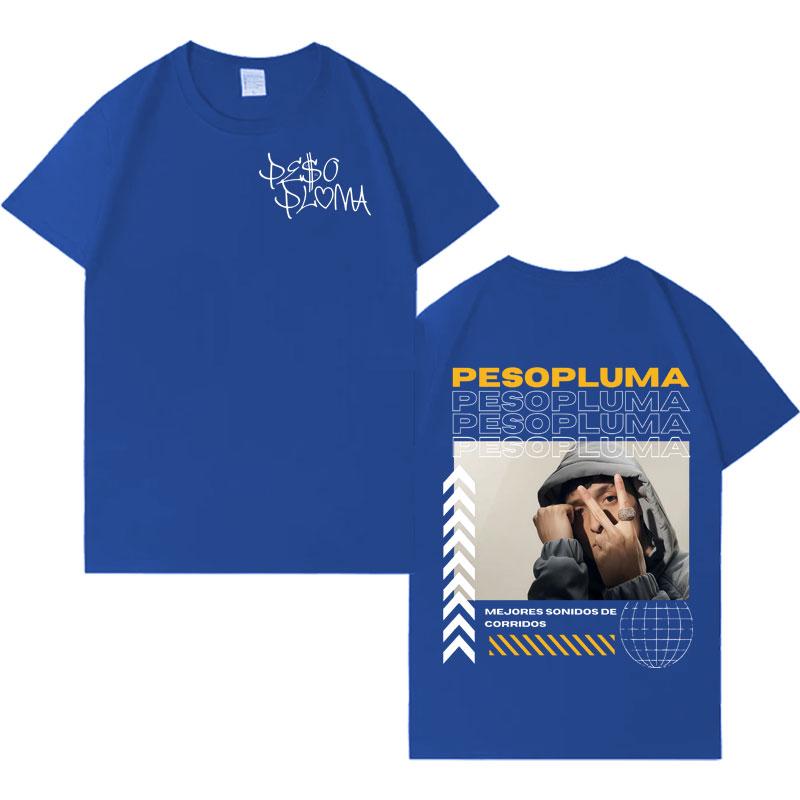 Singer Peso Pluma Hip Hop Graphics High Quality Tshrits Mens Casual T Shirt Oversized Short Sleeves Crewneck Cozy Clothes Unisex