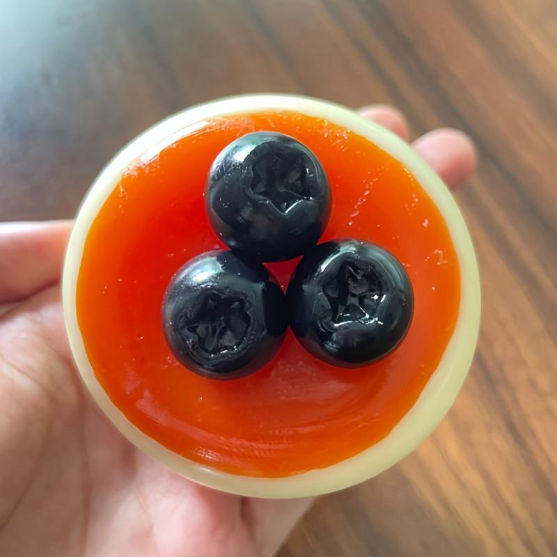 Simulation Strawberry Soufflé Fidget Squishes Viscous Blueberry Cake Squishy Cream Fingertip Toy Squishy Toys Slow Rising