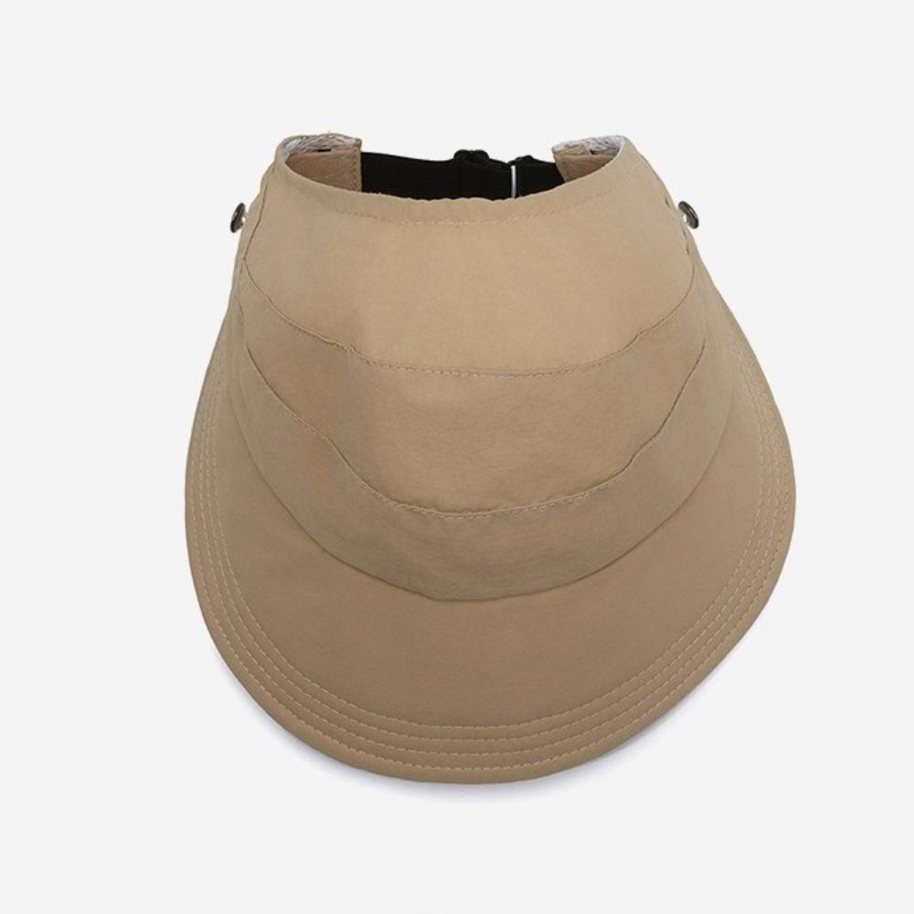 Wide Brim Summer Ponytail Caps UV Protection Beach Visor Caps Fashion Women Sun Hats  For Ladies