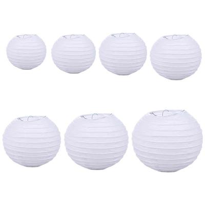 Mid Autumn Round Hanging Decoration Paper Lamp Hanging Lantern Ball White Lantern Paper Lantern