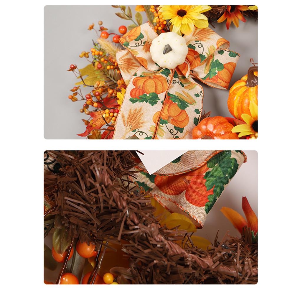 Fall Wreath Front Door 20 Autumn Wreath Lights Artificial Pumpkin Berry Wreath