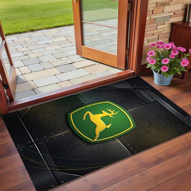 Tapis Peluche Velours Cristal John Deere Usure ?Anti-résistant ?Tapis de sol antidérapant pour décoration intérieure de la maison