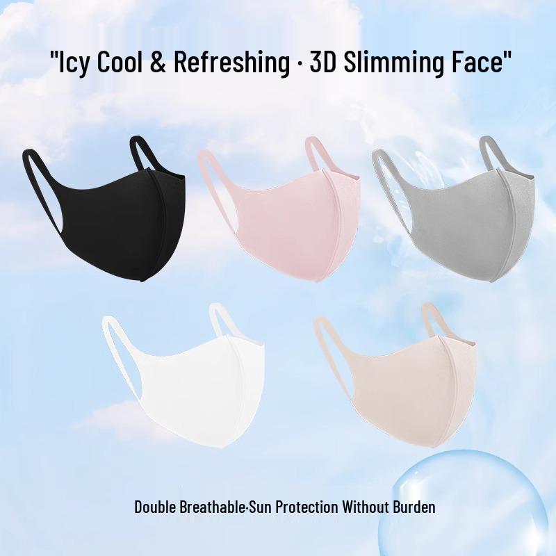 2025 Women's 3D Seamless Ice Silk Cycling Mask with UV Protection