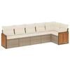 VidaXL Salon de Jardin avec Coussins 6 pcs, Canapés de Patio, Ensemble de Meubles, Mobilier de Terrasse Extérieur, Beige 3260070