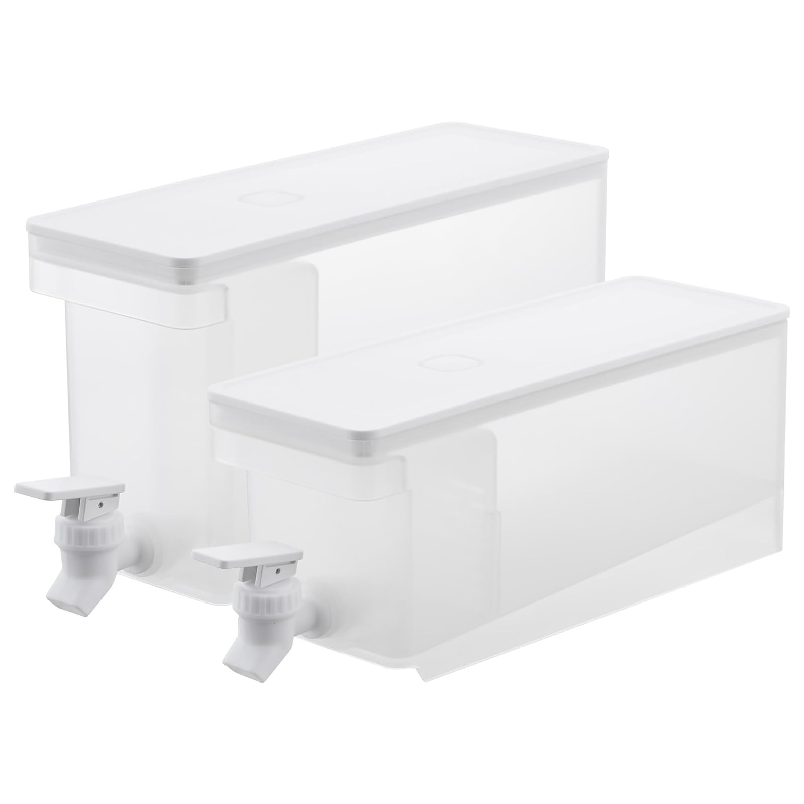 

Yamazaki Tower Refrigerator Drink Server (Set of 2) 1.8L + 2.8L, Dishwasher Safe, White, with Barley Tea Pot, 1582/1584