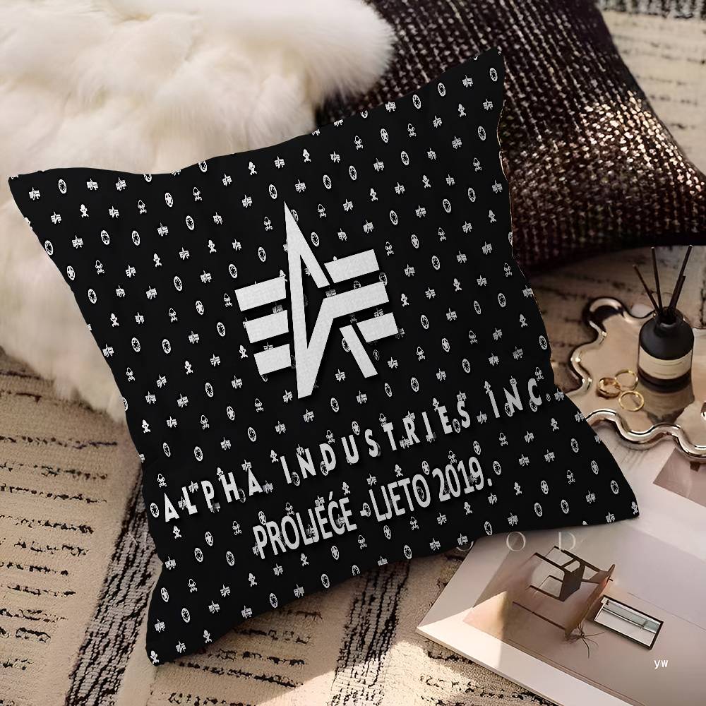 A-Alpha La I-Industries Logo Cushion Cover Car Throw Pillow Case For Sofa Car Christmas Gift 40X40Cm 45X45Cm