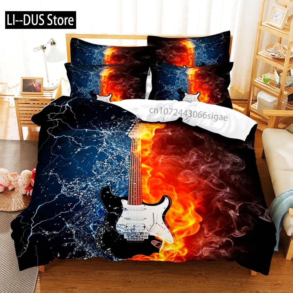 Music Bedding Set Duvet Cover Set 3d Bedding Digital Printing Queen Size Bedding Set Fashion Design