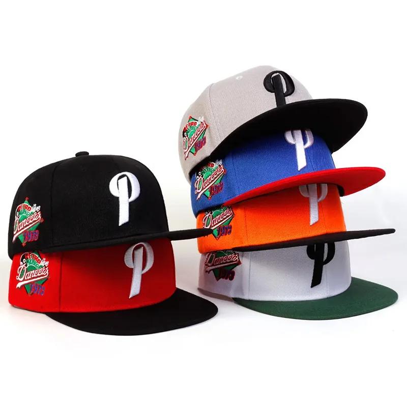 Yiran Bag Women's Unisex P Letter Embroidery Hip-Hop Hats Outdoor Adjustable Casual Baseball Caps Sunscreen Hat