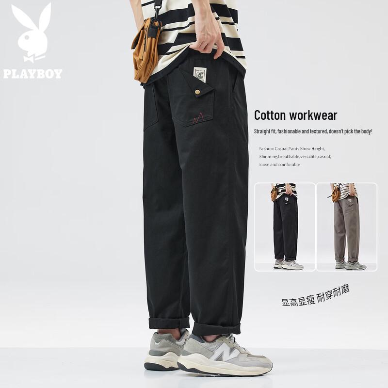 Playboy Men s Summer Loose Straight Cargo Pants 3XL