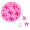 3D Sakura Shape Silicone Mold Diy Cherry Blossom Fondant Jelly Chocolate Cake Decor Tools Clay Plaster Baking Mold