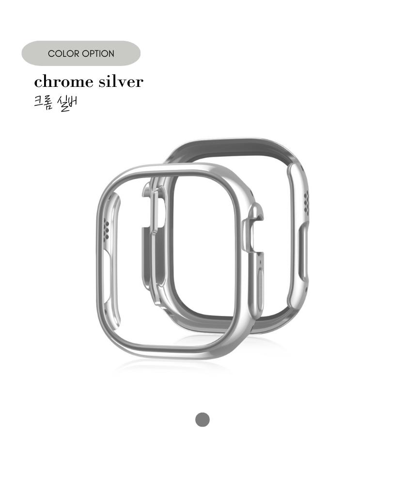 Adeo Apple Watch Chrome-Plated Glossy Bezel Ring Hard Watch Case (Type A)